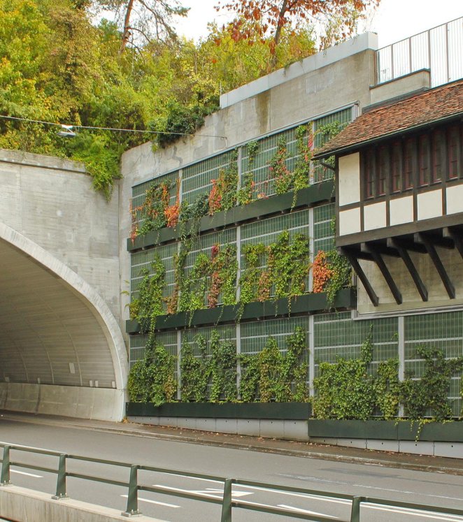 Lärmschutzwand Schlossbergtunnel Baden