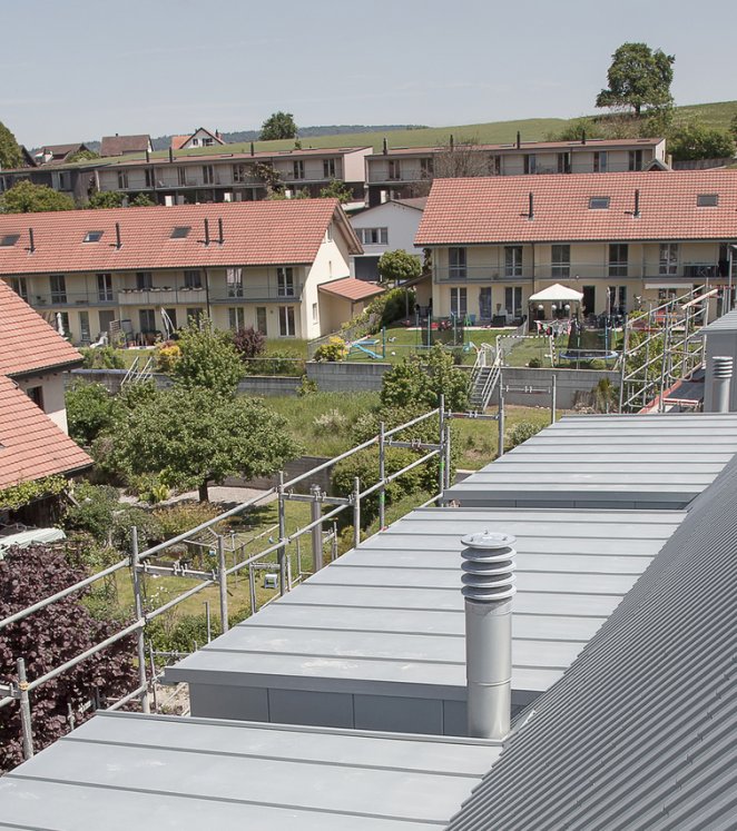 Furaldach Aluminium Fural kombiniert mit Doppelfalz